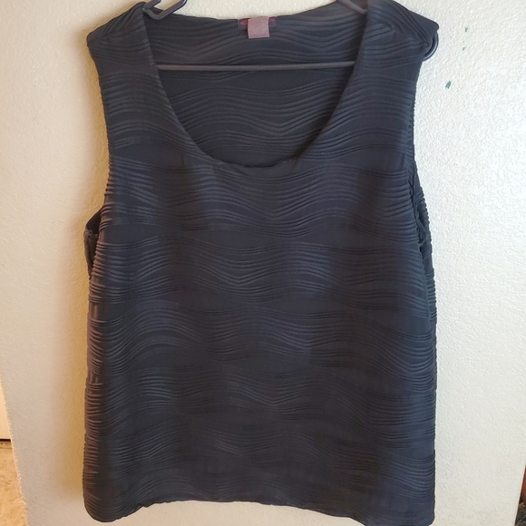 Cocomo Woman 2X Black Sleeveless Ribbed Tank Top Blouse - Picture 1 of 6